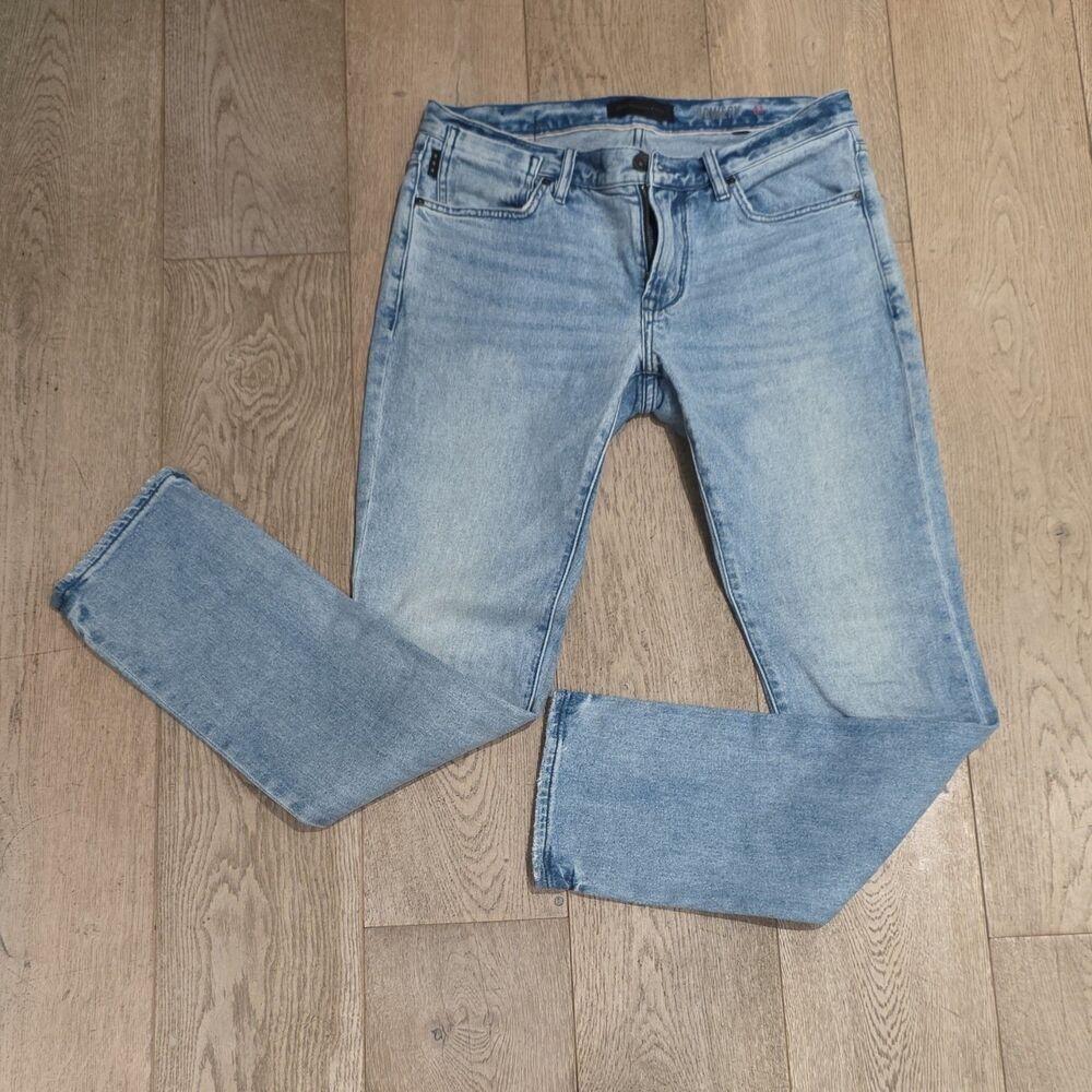 John Varvatos Star USA Bowery Slim Straight Jeans Men's Size 31 Light Blue Wash